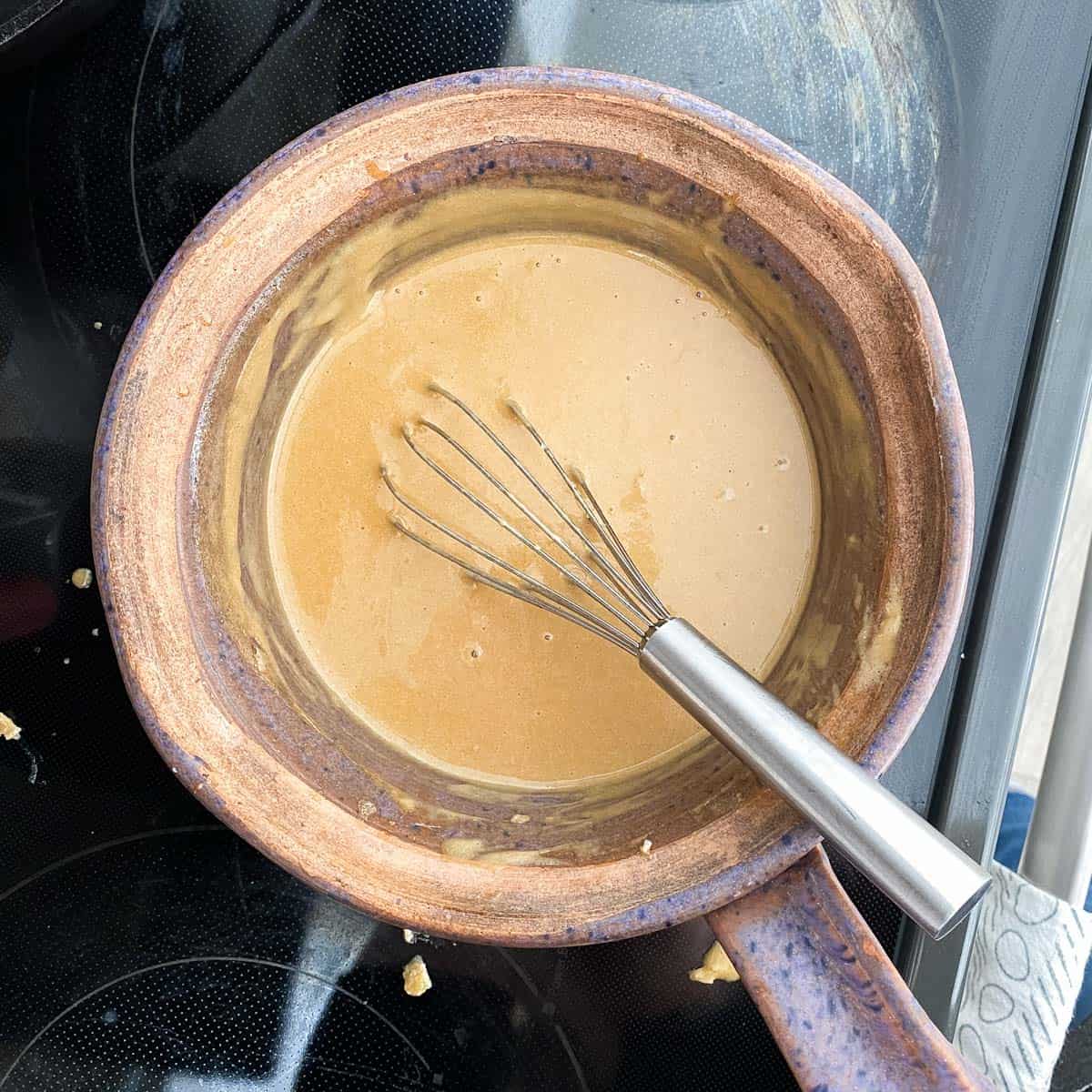 German chocolate cake frosting without the coconut or nuts added.